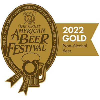 The Great American Beer Festival 2022 Gold Non-Alcohol Beer